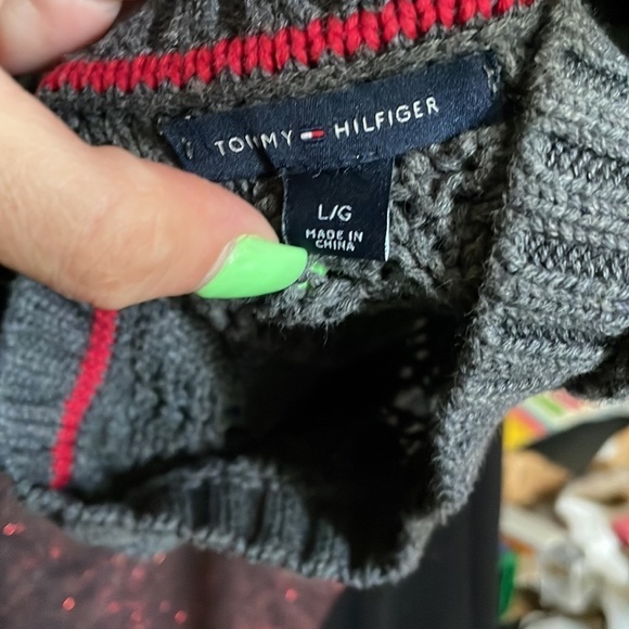 Tommy Hilfiger Crewneck Diamond Shape Loose Knit With Knot Details, Gr… - Picture 7 of 7
